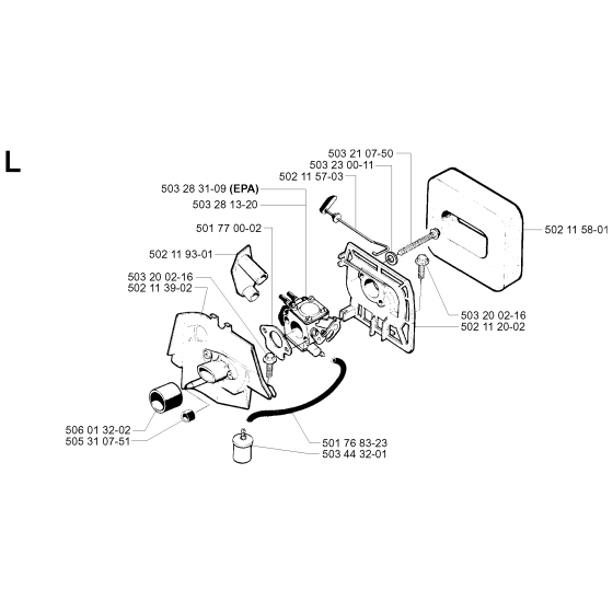 Carburetor & Air Filter Assembly for Husqvarna 240F Brushcutters