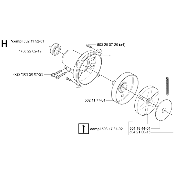 Clutch Assembly for Husqvarna 240F Brushcutters