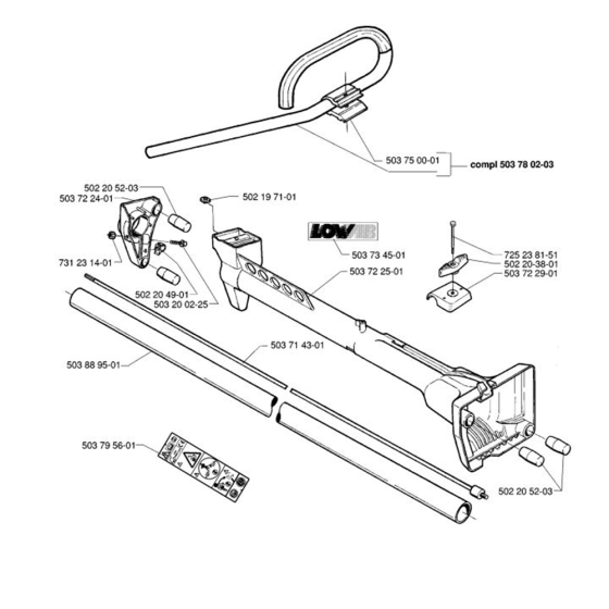 Shaft & Handle  for Husqvarna 240 L Trimmer/ Edgers