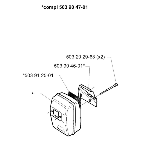 Muffler for Husqvarna 240 L Trimmer/ Edgers