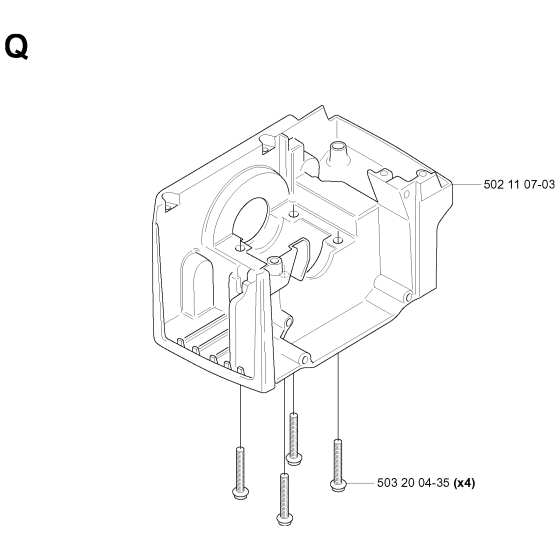 Crankcase Assembly for Husqvarna 240R Brushcutters