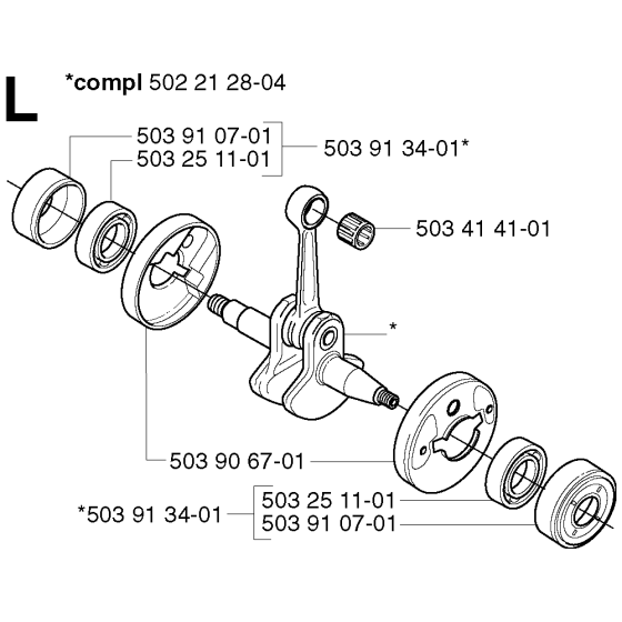 Crankshaft Assembly for Husqvarna 240RJ Brushcutters