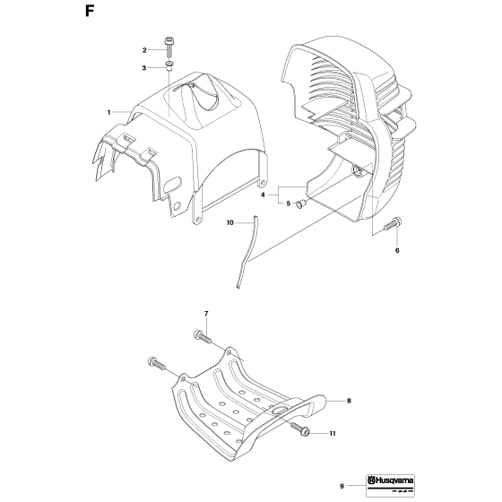 Cover Assembly for Husqvarna 241R Brushcutters