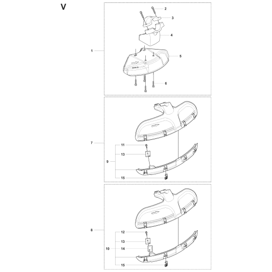 Guards Assembly for Husqvarna 241RJ Brushcutters