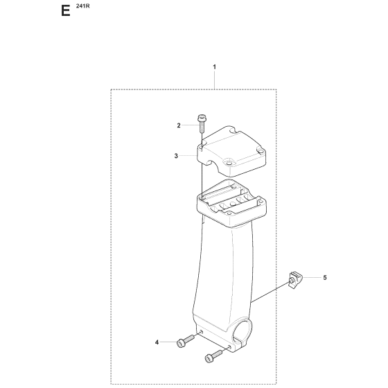 Tower Assembly for Husqvarna 241RJ Brushcutters