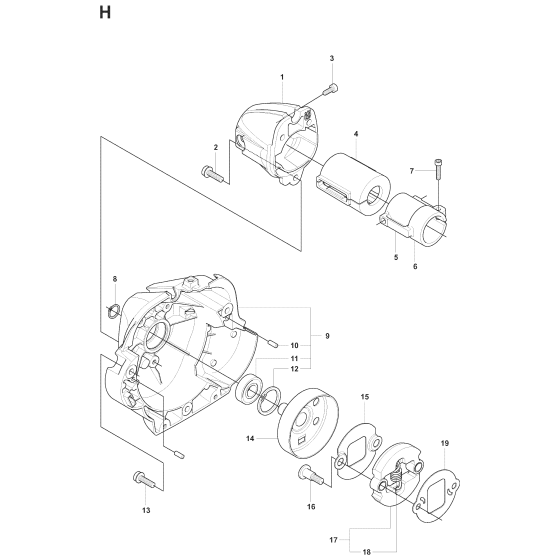 Clutch Assembly for Husqvarna 241RJ Brushcutters