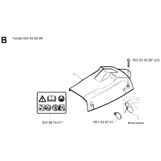 Cover Assembly for Husqvarna 242 Chainsaws