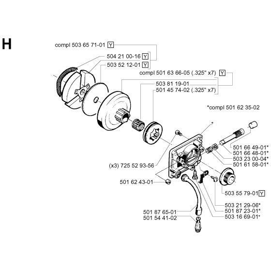 Clutch & Oil Pump Assembly for Husqvarna 242 Chainsaws