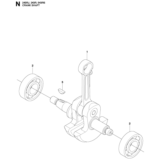 Crankshaft Assembly for Husqvarna 243R Brushcutters