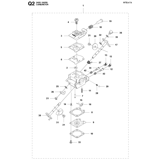 Carburetor Assembly for Husqvarna 243R Brushcutters