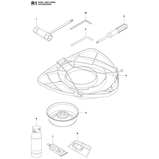 Accessories Assembly for Husqvarna 243R Brushcutters