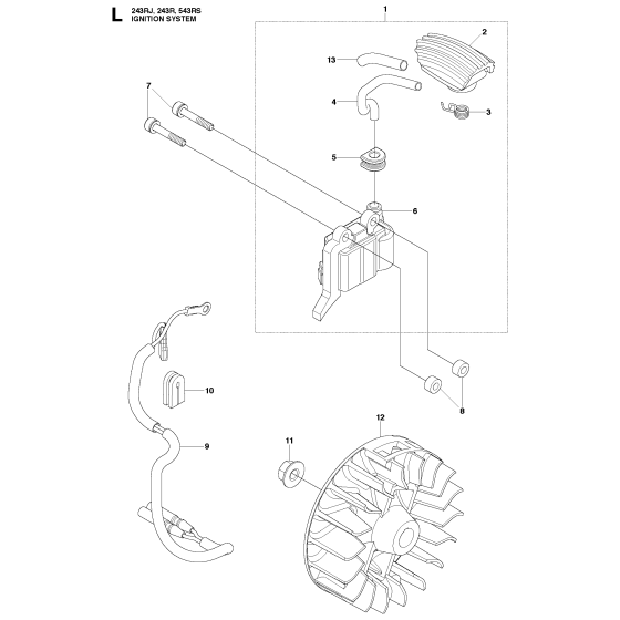 Ignition System Assembly for Husqvarna 243RJ Brushcutters