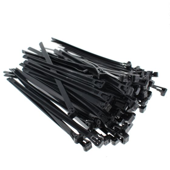 Releasable Cable Ties 7.6mm x 200mm, 100 Pack