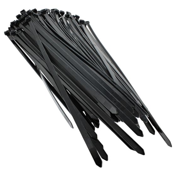 430mm x 9.0 Black Cable Ties - Pack of 100