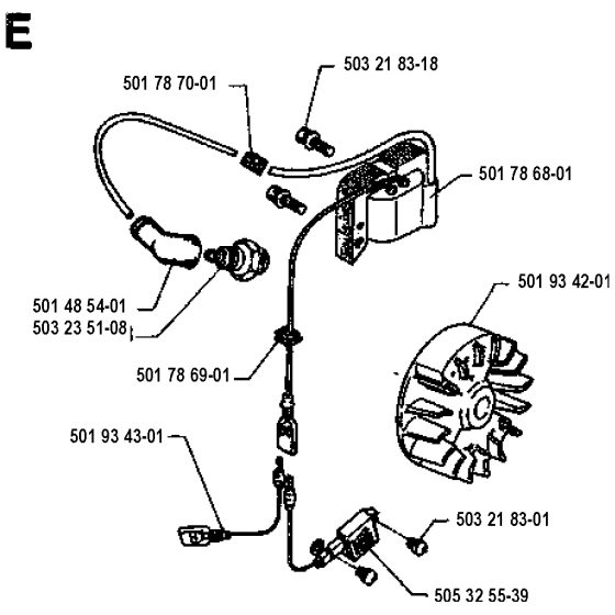 Ignition System Assembly for Husqvarna 24H Hedge Trimmers