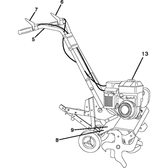 Decals for Husqvarna 25009 Cultivator/Tiller