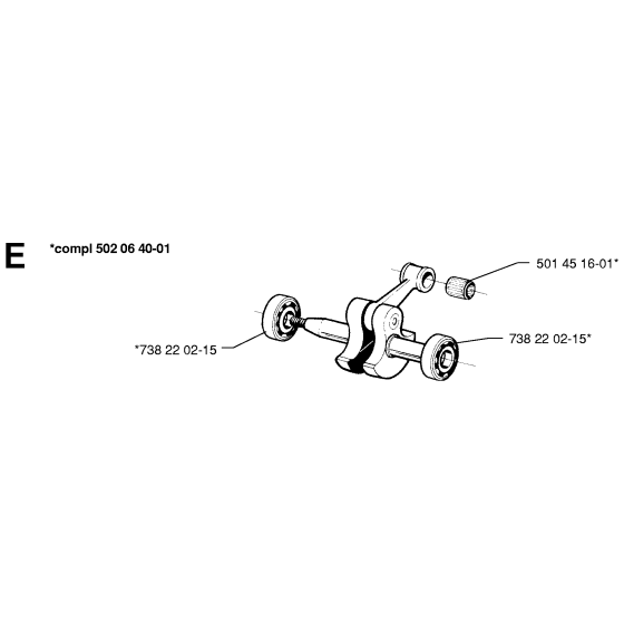 Crankshaft Assembly for Husqvarna 250ps Chainsaws