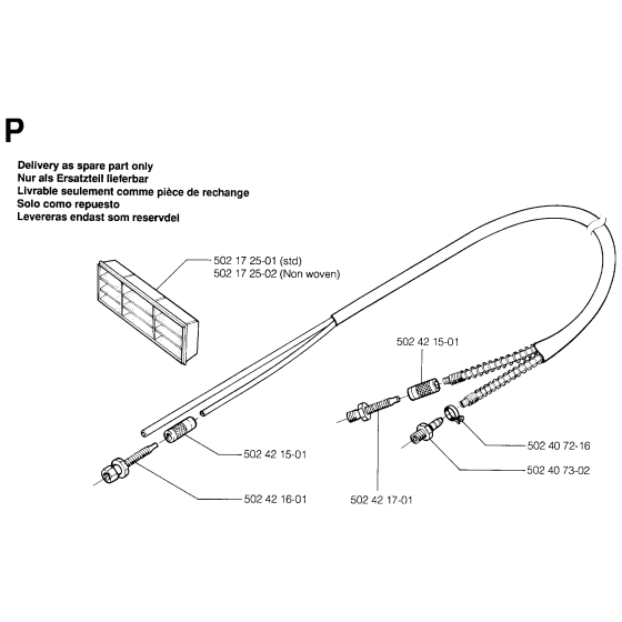 Accessories No.2 Assembly for Husqvarna 250ps Chainsaw