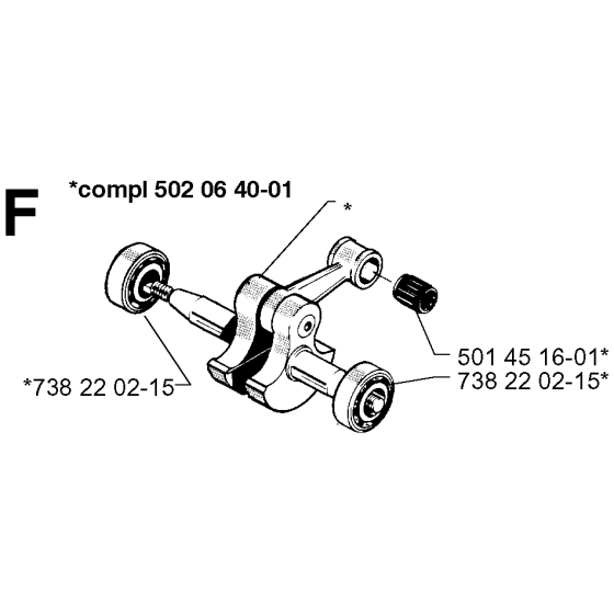 Crankshaft Assembly for Husqvarna 250RX Brushcutters