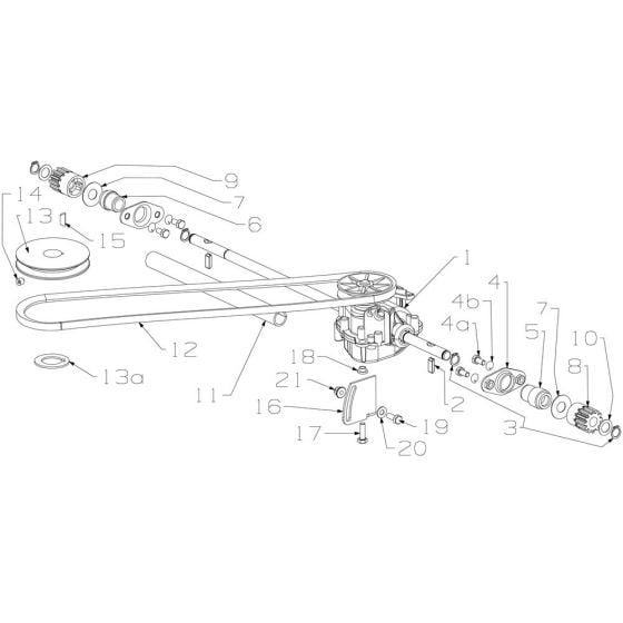 Gearbox Assembly for Masport 250ST (2014 Feb 478966) Mower