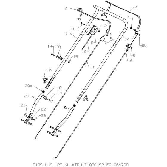 Handle Assembly for Masport 250ST SP 2019 Nov Mower