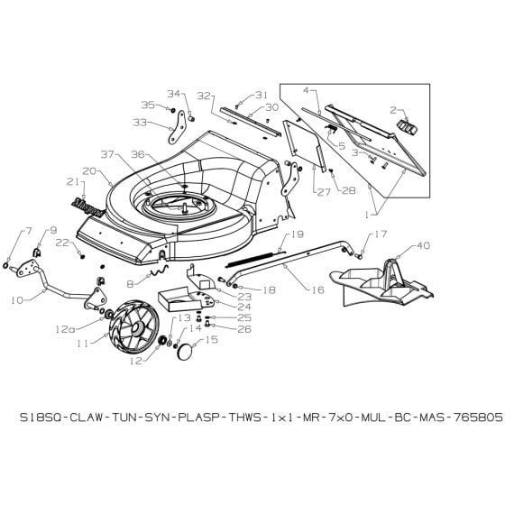 Deck Assembly for Masport 250ST SP 2019 Nov Mower