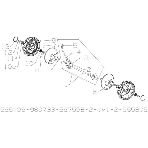 Wheel Assembly for Masport 250ST SP 2019 Nov Mower