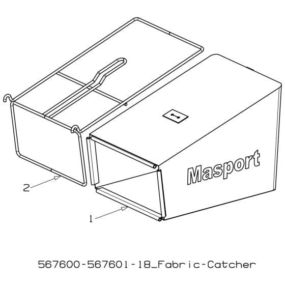 Catcher Assembly 18" for Masport 250ST SP 2019 Nov Mower