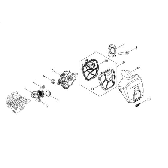 Air Cleaner, Carburettor for Shindaiwa 250TCS Chainsaw