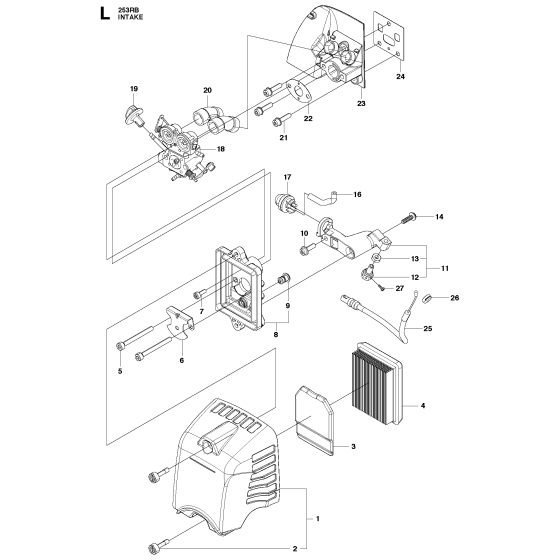 Intake Assembly for Husqvarna 253RB Brushcutters