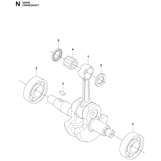 Crankshaft Assembly for Husqvarna 253RB Brushcutters