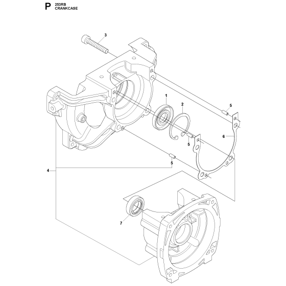 Crankcase Assembly for Husqvarna 253RB Brushcutters