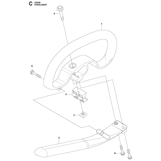 Handle Assembly for Husqvarna 253RB Brushcutters