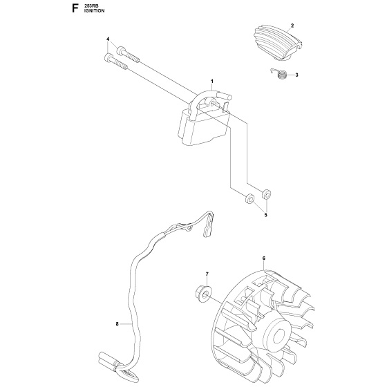 Ignition System Assembly for Husqvarna 253RB Brushcutters