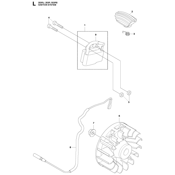 Ignition System Assembly for Husqvarna 253RJ Brushcutters