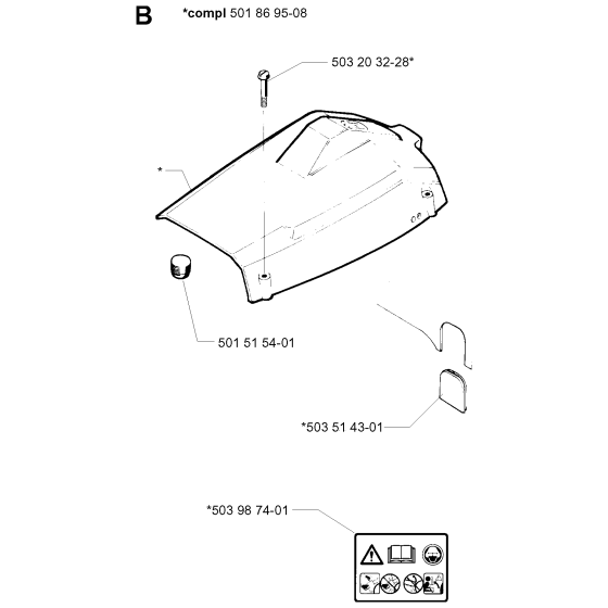 Cover Assembly for Husqvarna 254 Chainsaws