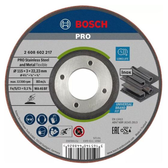 Bosch PRO Semi-Flexible Bonded Grinding Disc 115mm - OEM No. 2608602217