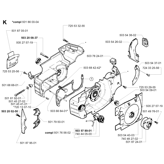 Crankcase Assembly for Husqvarna 262xp Chainsaws