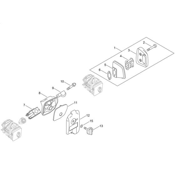 Muffler for Shindaiwa 269TS Chainsaw