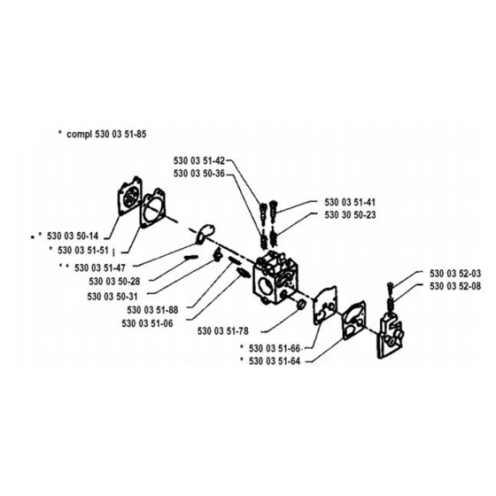 Carburetor Details for Husqvarna 26 L Trimmer/ Edgers