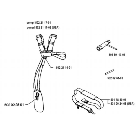 Harness for Husqvarna 26 L Trimmer/ Edgers