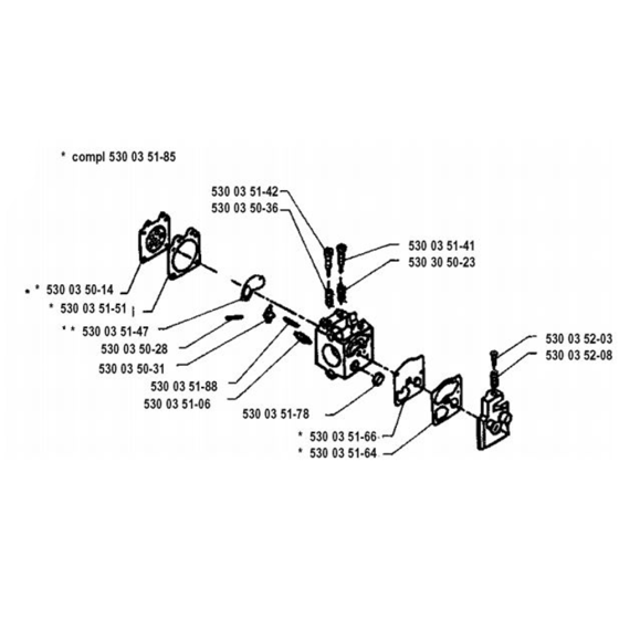 Carburetor Details for Husqvarna 26 LC Trimmer/ Edgers