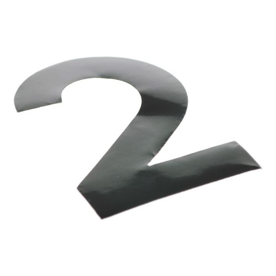 Self Adhesive 80mm Black Digit - Number 2