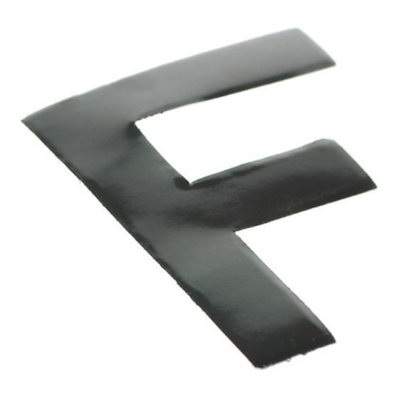 Self Adhesive 80mm Black Digit - Letter F