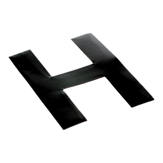 Self Adhesive 80mm Black Digit - Letter H