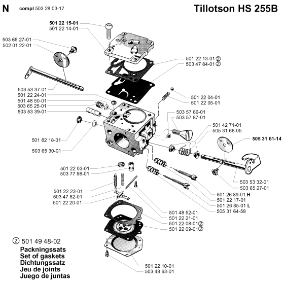 Carburetor Details Assembly For Husqvarna 272K Disc Cutters