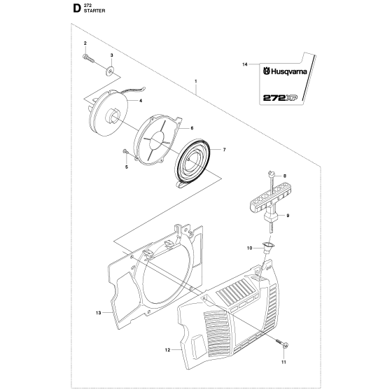 Starter Assembly for Husqvarna 272xp Chainsaw