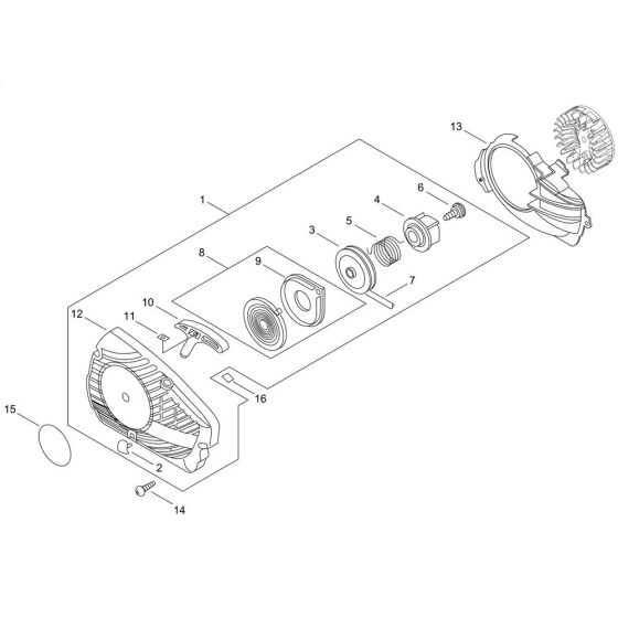 Recoil Starter for Shindaiwa 280TCS Chainsaw