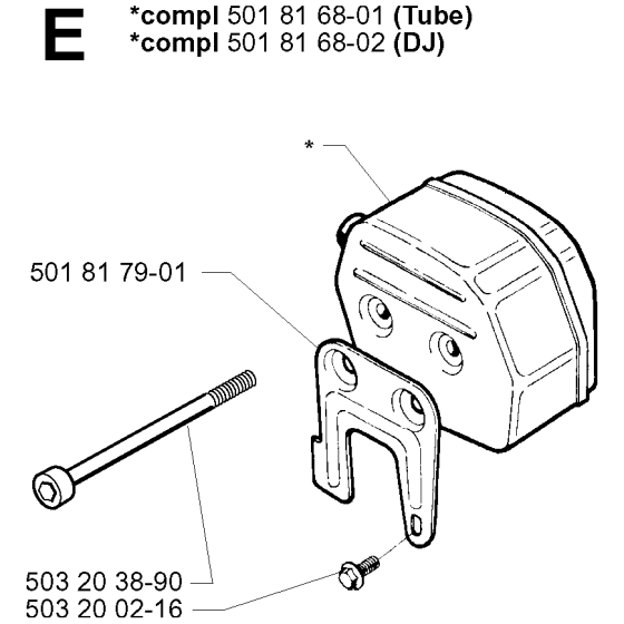 Muffler-2 Assembly for Husqvarna 288 Chainsaws