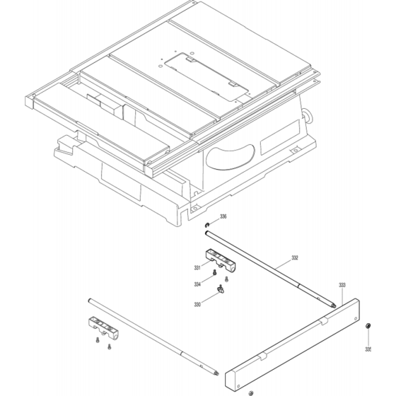 Main Assembly for Makita 2704 260mm Table Saws